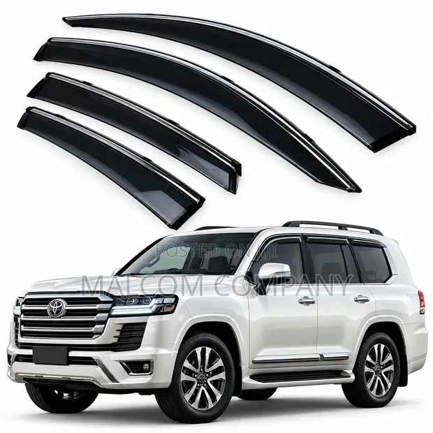 Window Visors for Toyota Land Cruiser - Black Rain Guards - 1