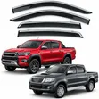 Toyota Hilux Window Visors - 4 Piece Black Set - 1