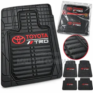 Toyota TRD Style Rubber Floor Mats - Black
