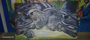 Wrestling Buffalos Art