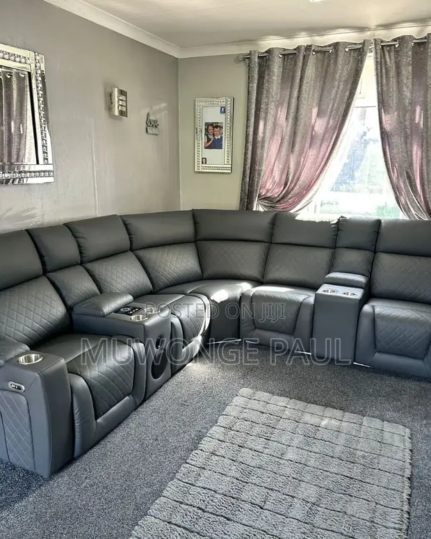Smart Music Recliner Sofas - 6 Seater, Gray - 1