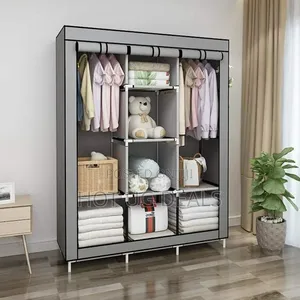 3 Column Metallic Wardrobe - Multicolor
