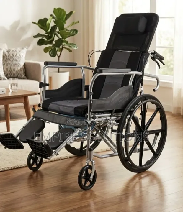 Brand New Reclining Wheelchair with Brakes - 1