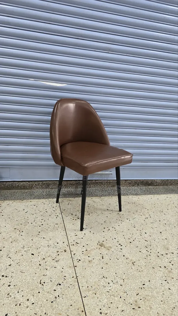 Brown Leather Dining Chair - Brand New - 1
