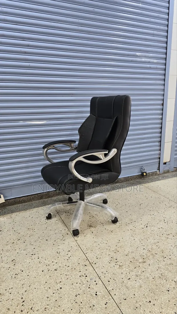 Executive High Back Leather Office Chair - Brand New - 1