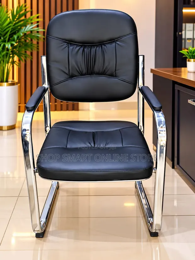 Brand New Stackable Leather Office Chairs - 1