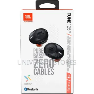 JBL Tune 125 TWS Pure Bass Wireless Bluetooth Headphones | Black