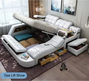 Japanese Smart Music Massage Leather Bunk Bed
