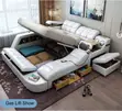 Japanese Smart Music Massage Leather Bunk Bed - 2