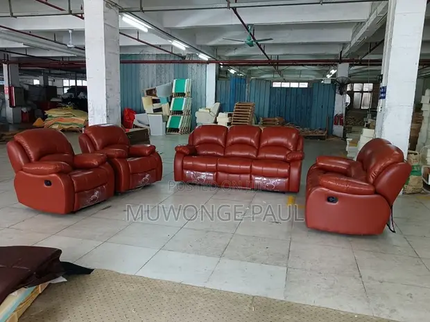 Brand New Recliner Sofas - Pure Leather & Fiber - 1