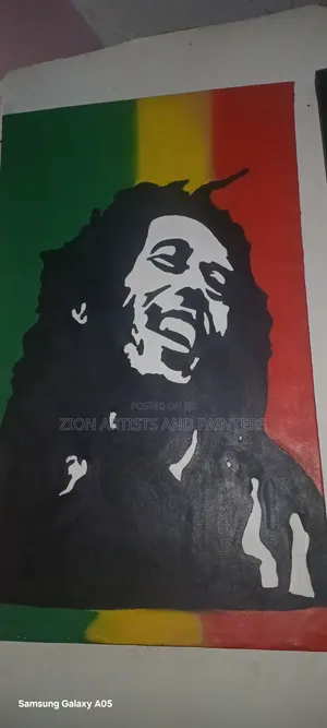 Bob Marley Portrait Painting on Converse