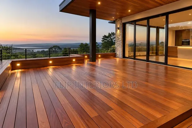 Premium Natural Hardwood Decking Installation - 1