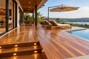Premium Teak Wood Decking Installation by Flip Interiors Ltd.