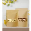 50 Pieces Brown Kraft Paper Ziplock Pouches - 1
