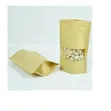 50 Pieces Brown Kraft Paper Ziplock Pouches - 2