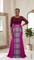 Custom Styled Floor-Length Party Dress - 1