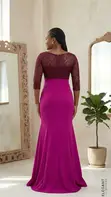 Custom Styled Floor-Length Party Dress - 2
