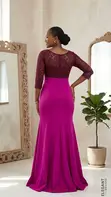 Custom Styled Floor-Length Party Dress - 4