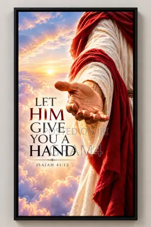 Christian Jesus Wall Art - 120x60cm Floating Frame Canvas