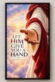 Christian Jesus Wall Art - 120x60cm Floating Frame Canvas - 1