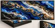 Blue Gold 3D-Effect Abstract Wall Art (120x60cm) - Framed Canvas - 3