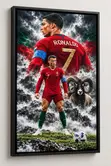 Ronaldo CR7 Football Wall Art - 120x60cm Framed Canvas - 2