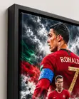 Ronaldo CR7 Football Wall Art - 120x60cm Framed Canvas - 3