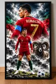 Ronaldo CR7 Football Wall Art - 120x60cm Framed Canvas - 4