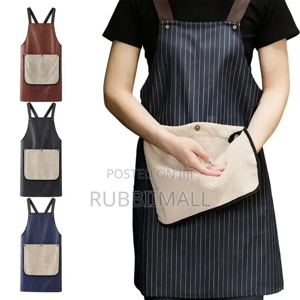 Striped Kitchen Apron - 1