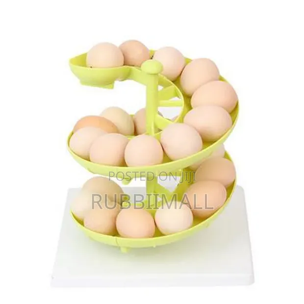 3-Tier Spiral Egg Dispenser & Storage Rack - 1