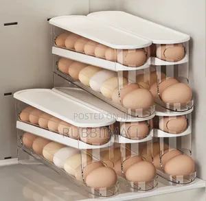 Automatic Rolling Egg Dispenser & Storage Container (2 Tier)