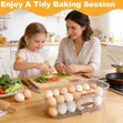 Stackable 2-Layer Automatic Rolling Egg Storage Container - 2