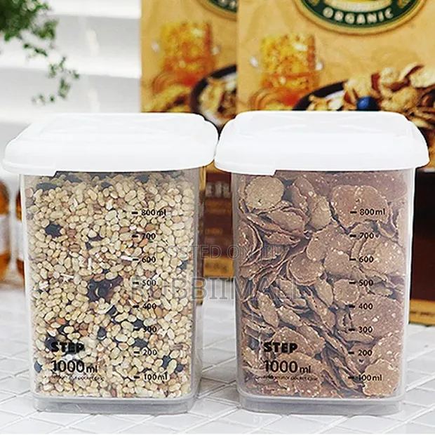 Transparent Plastic Kitchen Storage Containers 1000ml - 1
