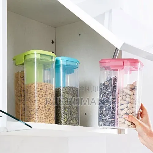 Dual Airtight Plastic Food Storage & Grain Containers - 1