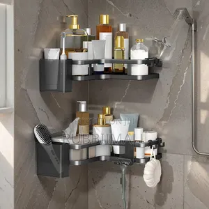 Black Corner Shower Caddy - 2 Pack
