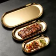 Oval Stainless Steel Serving Tray Set (3PC) - 2