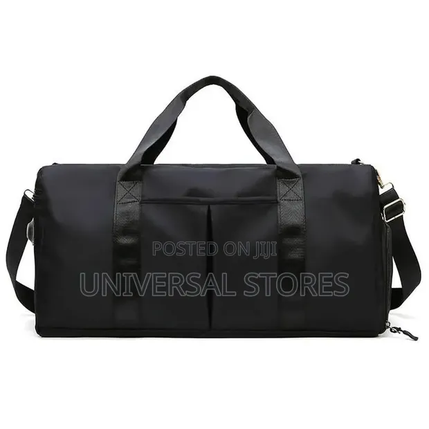 Stylish Black Gym Bag - Brand New - 1