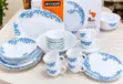 Arcopal Aliya Blue 38-Piece Opal Glass Dinnerware Set - 1