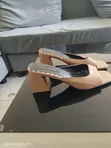 Women's White Spool Heel Shoes - 1