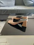 Women's White Spool Heel Shoes - 3