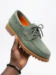 Men's Timberland Sage Green / Slate Grey Boat Shoes - 2