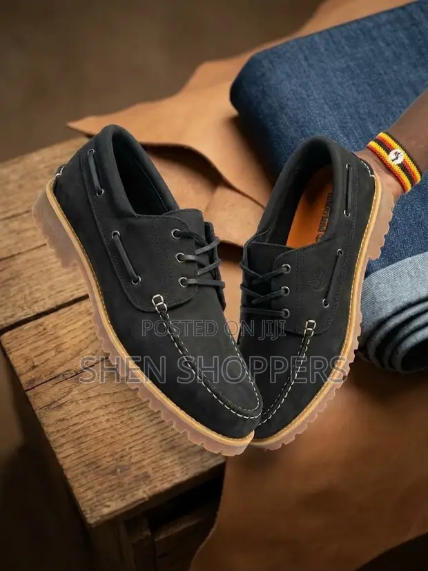 Premium Matte Black Timberland 3-Eye Rugged Lug Loafer - 1