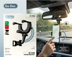 Go-Des Car Rearview Mirror Phone Holder Bracket