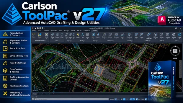 Carlson ToolPac v27 - AutoCAD Drafting Utilities - 1