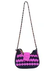Golden Chain Pink and Black Crossing Cartoon Bag - 2