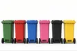Black 120L Wheeled Plastic Dust Bin - 1