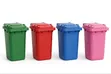 Black 120L Wheeled Plastic Dust Bin - 2