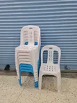 Spanspace Plastic Dining Chairs (White, Brand New) - 2