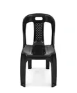 1pc Black Outdoor Stackable Plastic Chairs - 2