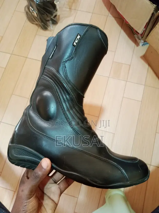 TCX Unisex Biker Boots - Black Leather - 1